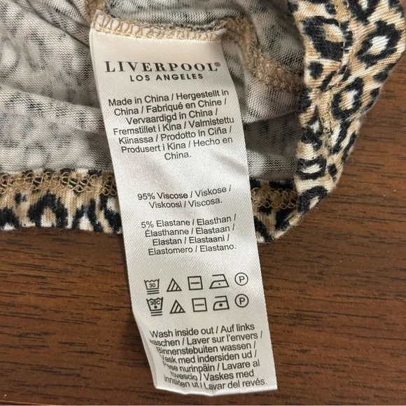 Liverpool Leopard Print Sleeveless Top. Size XL - Picture 7 of 7